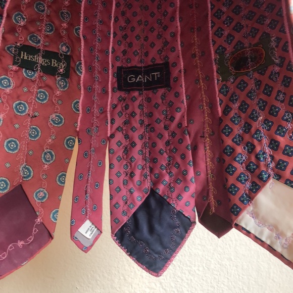 Handmade pink skirt made of ties. Collector’s Item - Picture 4 of 8